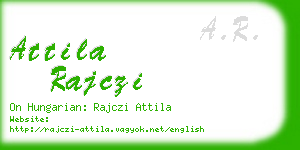 attila rajczi business card